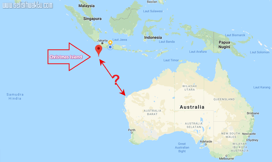 letak pulau natal australia